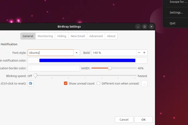 PPA do Birdtray Ubuntu atualizado com contagem de e-mail não lido e correções para Xwayland (ícone da bandeja Thunderbird)