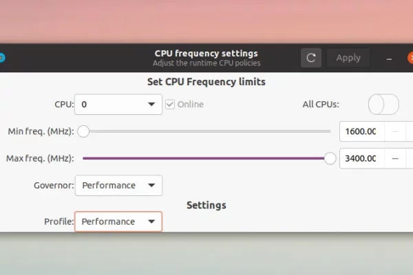 Altere o regulador e as frequências da CPU no Linux com cpupower-gui (nova versão)